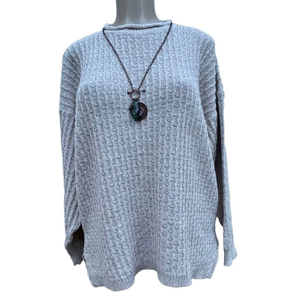 Countryside Classics Sweater Women’s Size XL Beige Cable Knit Long Sleeve EUC